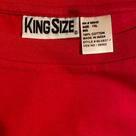 NWOT Classic Red T-Shirt with Front Pocket - Picture 2 of 3